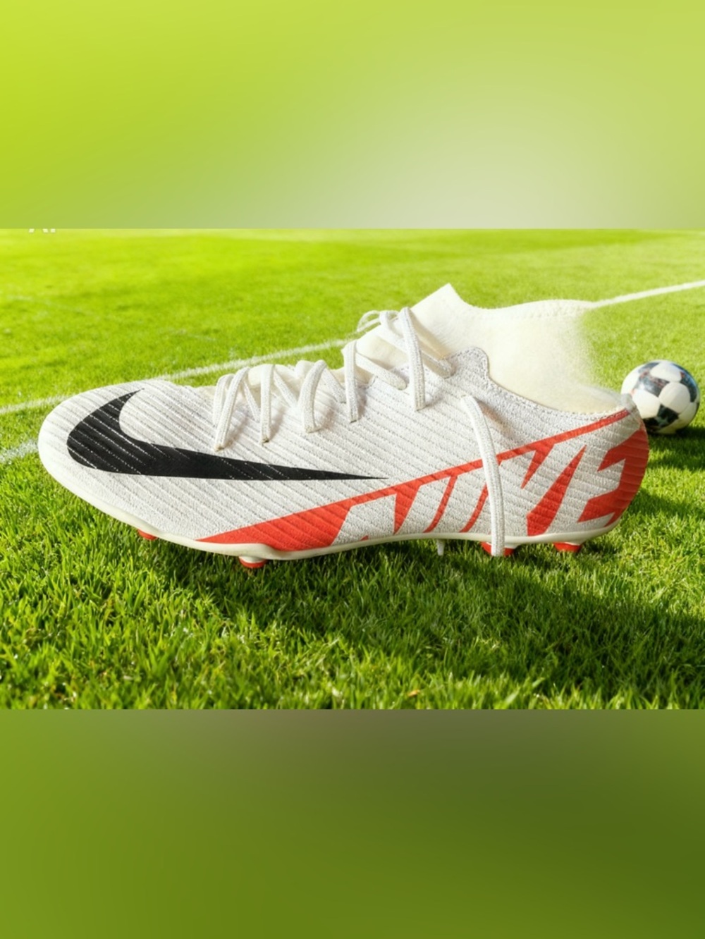 Nike White, Red and Black Soccer Cleats New, without box